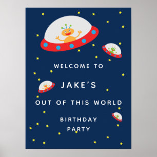 Affiche de bienvenue pour une fête d'anniversaire 