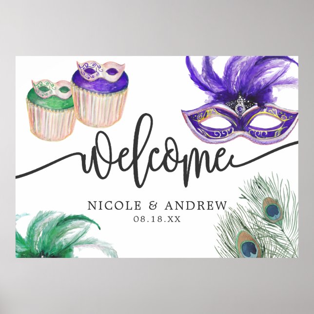 Affiche de bienvenue pour une fête prénuptiale sur (Devant)