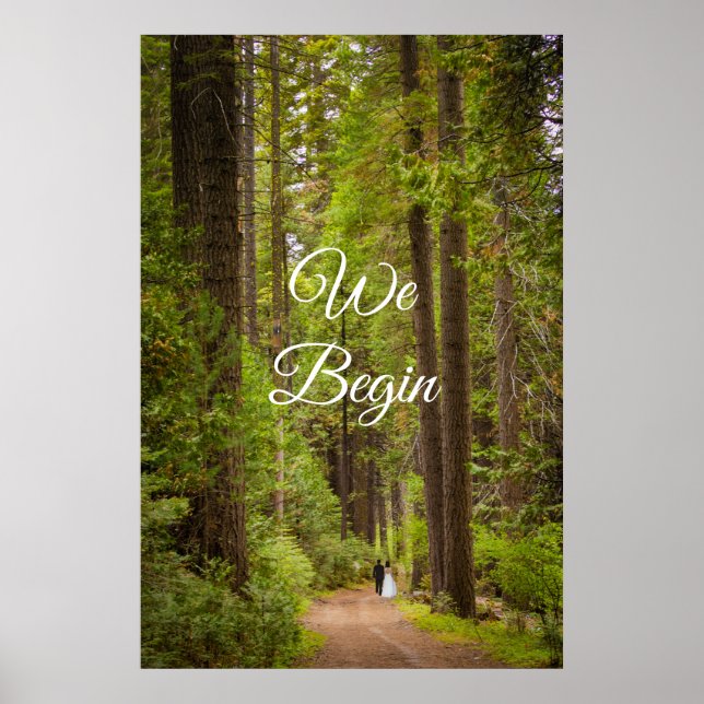 Affiche de bienvenue Rustic Forest Mariage (Devant)