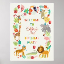 Affiche de bienvenue Safari, Décor Jungle Safari