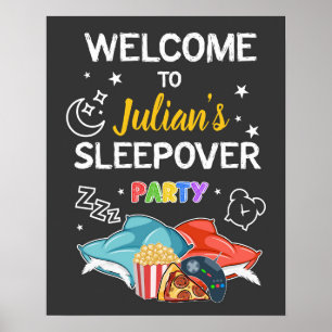 Affiche de bienvenue Sleepover - POSTER D'ANNIVERS