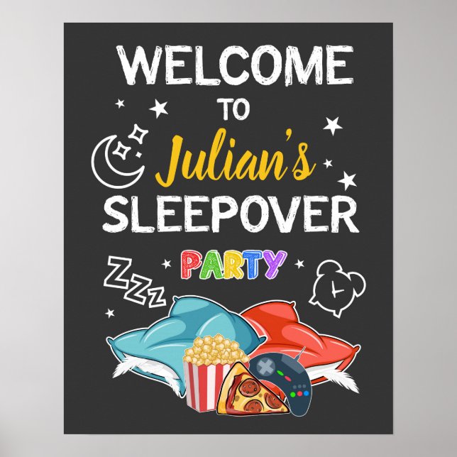 Affiche de bienvenue Sleepover - POSTER D'ANNIVERS (Devant)