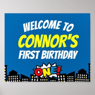 Affiche de bienvenue Superhero