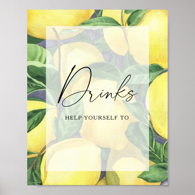 Affiche de boissons - Citrons (Devant)