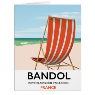 Affiche de bord de mer du Bandol sud-est de la Fra