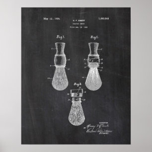 Affiche de brevet de brosse de rasage