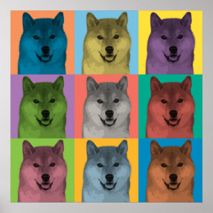 Affiche de Bruit-Art de Shiba Inu