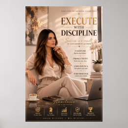 Affiche de bureau exécutif - Exécuter avec discipl