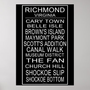 Affiche de bus de Richmond Virginie