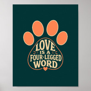 Affiche de cadeau de typographie d'empreinte de pa