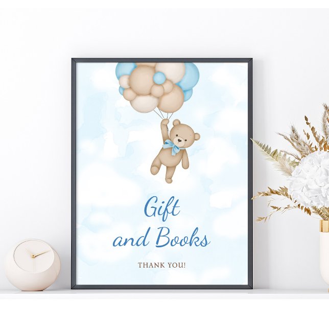 Affiche de cadeau et de livres d'ours en peluche (Créateur téléchargé)