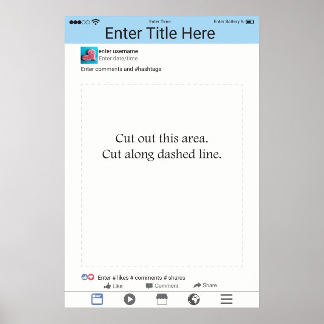 Affiche de cadre d'accessoire de Photomaton pour l (Devant)