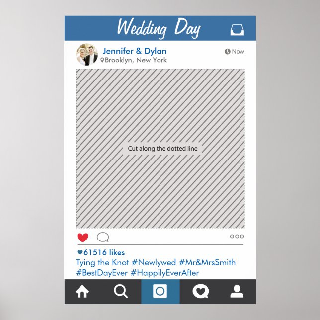 Affiche de cadre de photomaton de fête des médias  (Devant)