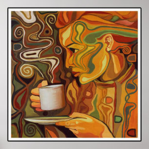 Affiche de café ou de thé