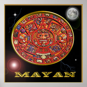 affiche de calendrier maya