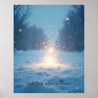Affiche de calme hivernal minimal - Art mural neut