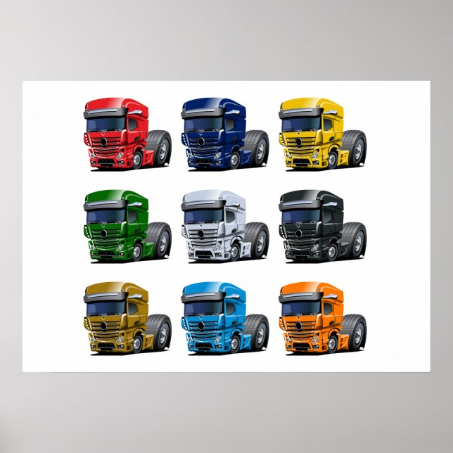 Affiche de camion de dessin (Devant)