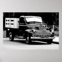 affiche de camion de livraison ancienne