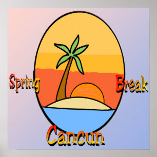Affiche de Cancun de coupure de ressort