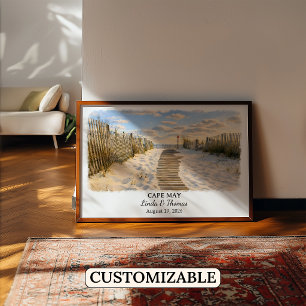 Affiche de Cape May New Jersey, Aquarelle, Sur mes