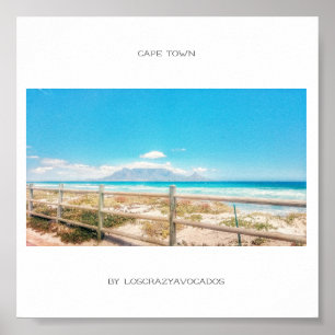 Affiche de Cape Town Table Mountain Plage Ocean Vi