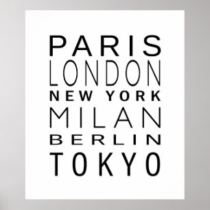 Affiche de capitaux de mode