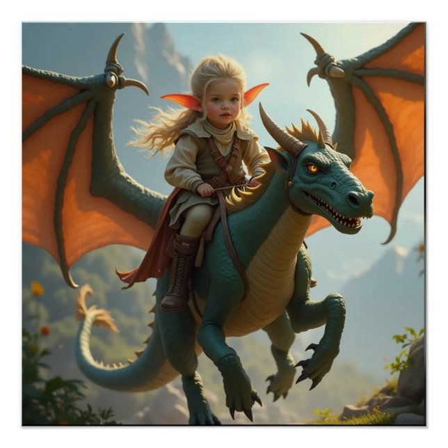 Affiche de Cavalier de Dragon Bébé (Devant)
