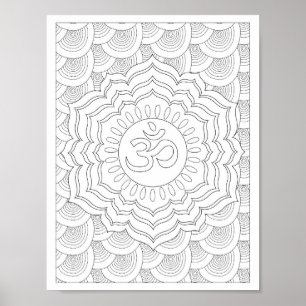 Affiche de Chakra de couronne de coloration