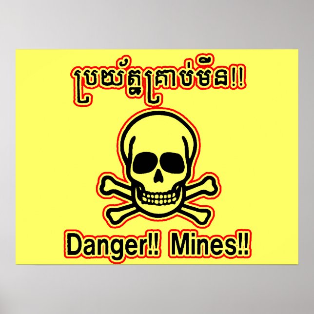 Affiche de champ de mines Danger Mines (Devant)