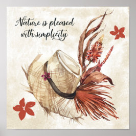Affiche de chapeau floral de nature