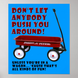 Affiche de chariot poussant