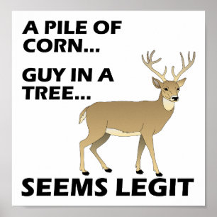 Affiche de chasse drôle semble légitime