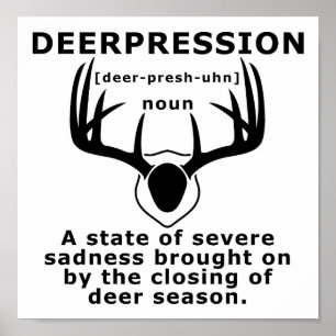 Affiche de chasse drôle sur la dépression