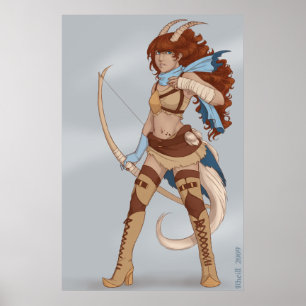 Affiche de chasseuse