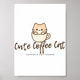 Affiche de chat de café mignon – Mur d'amour de ca