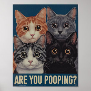 Affiche de chat drôle   Êtes-vous en train de fair