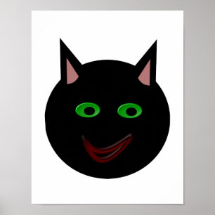 Affiche de chat noir Halloween