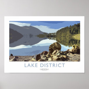 Affiche de chemin de fer de secteur de lac
