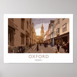 Affiche de chemin de fer d'Oxford