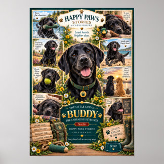 Affiche de Chien Labrador Noir | La Petite Vie de
