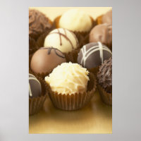 Affiche de chocolat truffes
