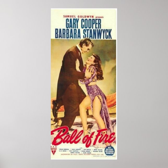 Affiche de cinéma "Ball of Fire" (Devant)