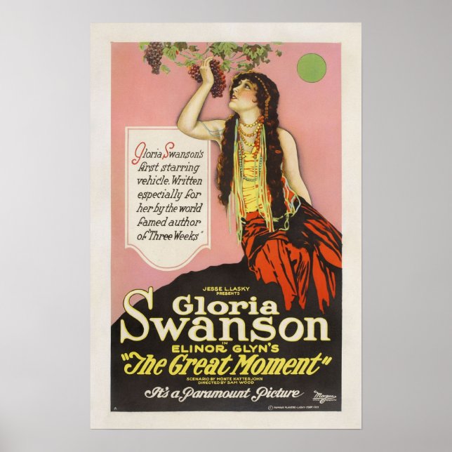 Affiche de cinéma Gloria Swanson Jesse Lasky (Devant)