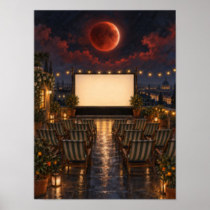 Affiche de cinéma sur toit de 12x16 pour éclipse l