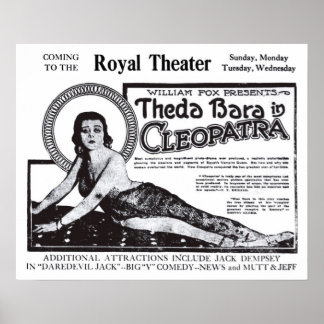 Affiche de cinéma vintage Theda Bara 1920