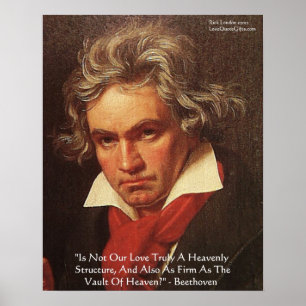 Affiche de citation d'amour de Beethoven "Du Ciel"