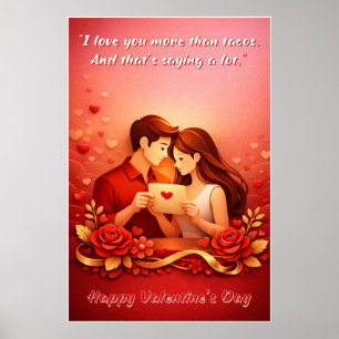 Affiche de citation d'amour de la Saint-Valentin