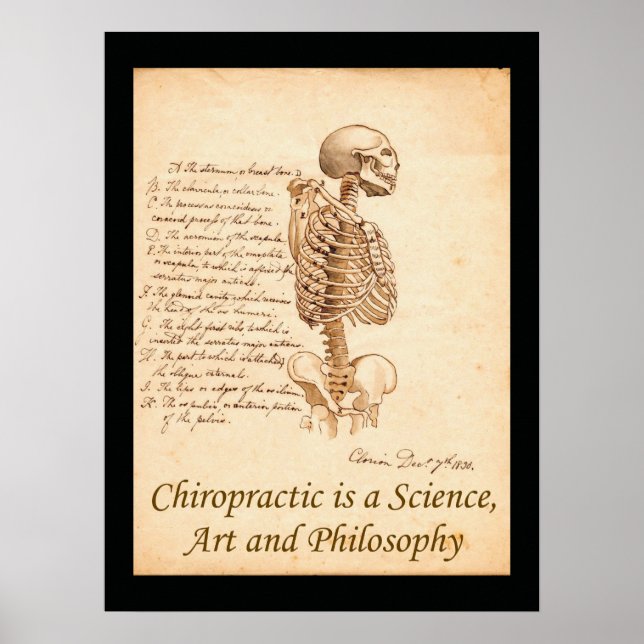 Affiche de citation d'art chiropratique (Devant)