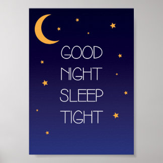 Affiche de citation de bonne nuit