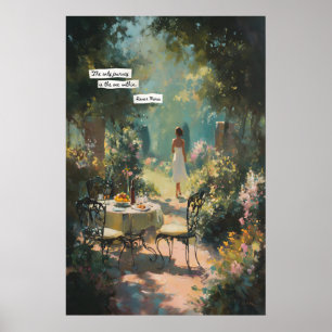 Affiche de citation de chemin de jardin Femme marc